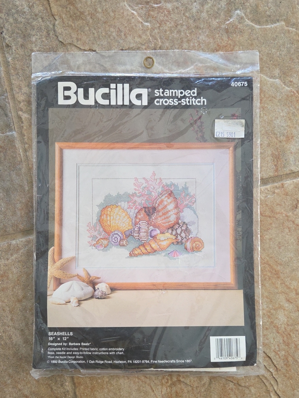 Vintage Bucilla Seashells Counted Cross Stitch Kit